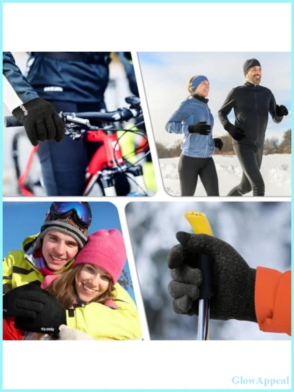 Winter Gloves for Men Women, Wool Fleece Lined Touchscreen Gloves